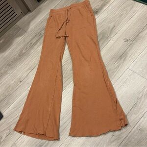 Aerie Rust Orange Flared Pants